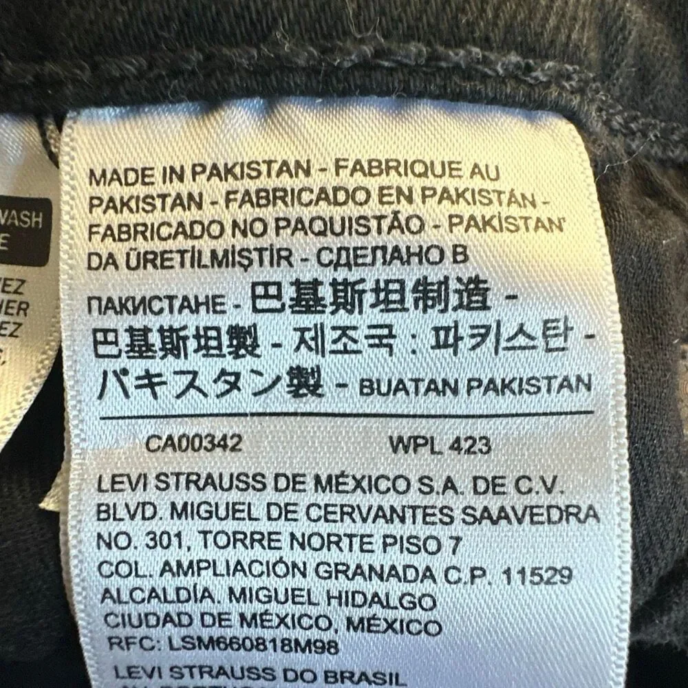 Levi’s 511 Jeans Mens 32 Black Slim Fit‎ Denim Premium San Francisco Stretch